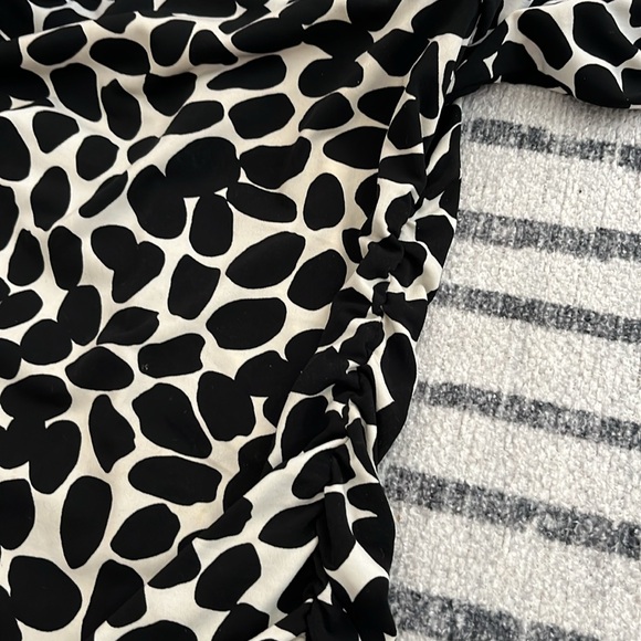 Cache stretch rouched midi dress with belt sz 6 - Picture 5 of 7